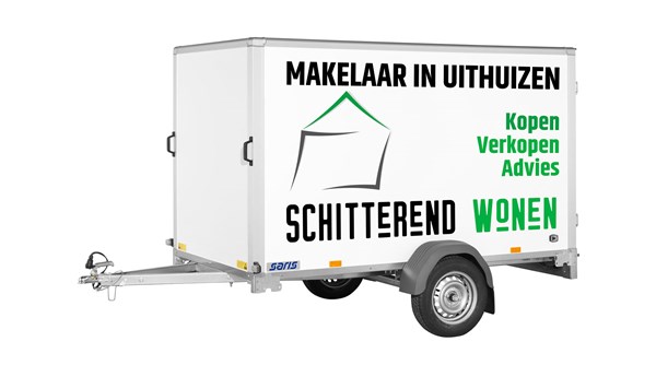 aanhanger met logo zijkant