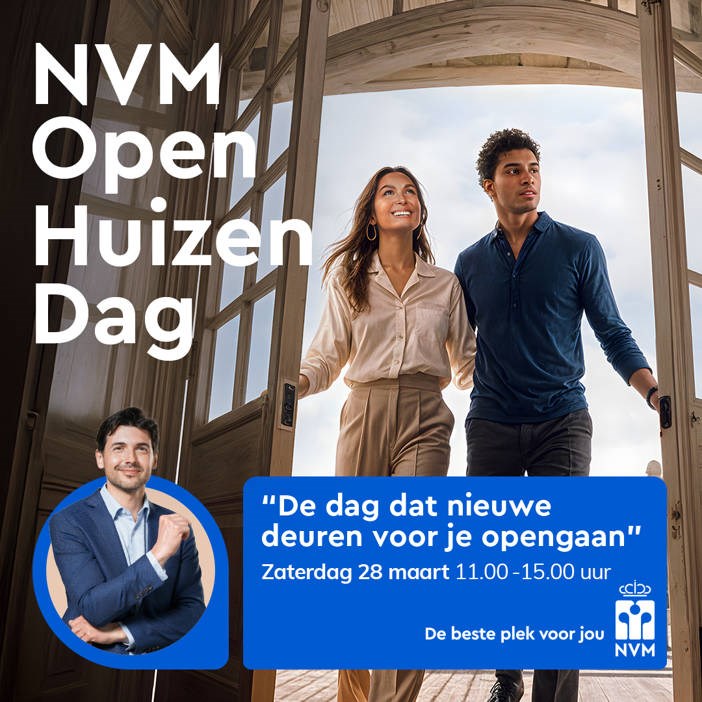 NVM open huizen dag op zaterdag 28 maart 2026