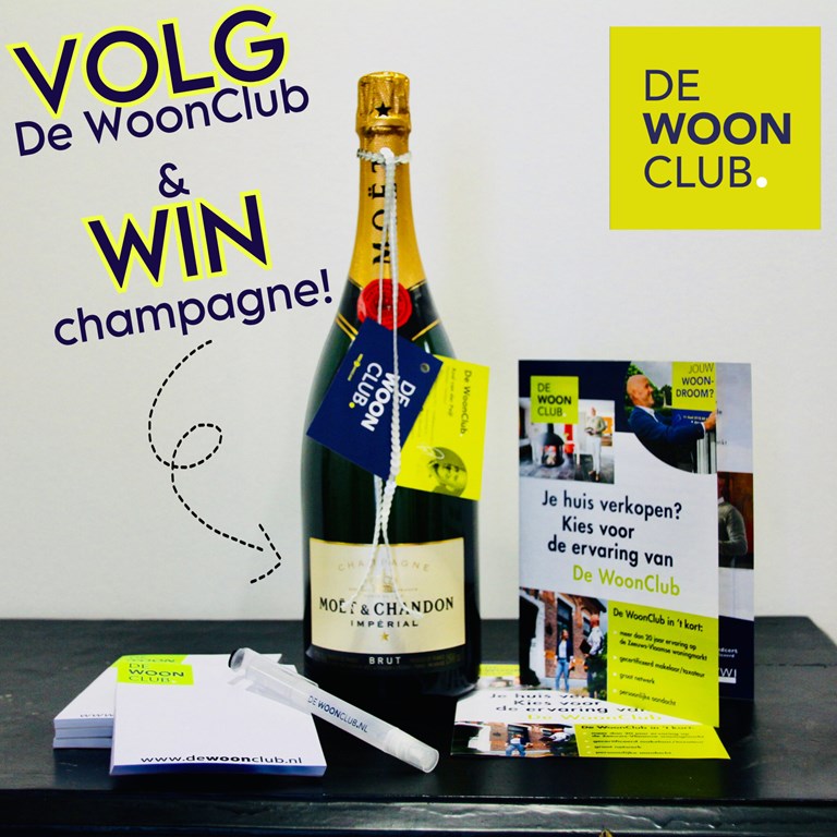 Volg De WoonClub op Facebook en win 1,5l champagne!