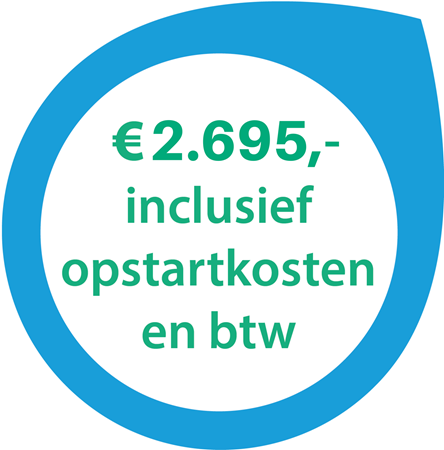 2.695,- inclusief opstartkosten en btw